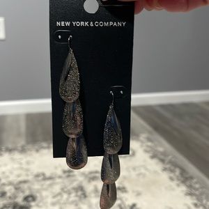 Ny&co gunmetal earrings